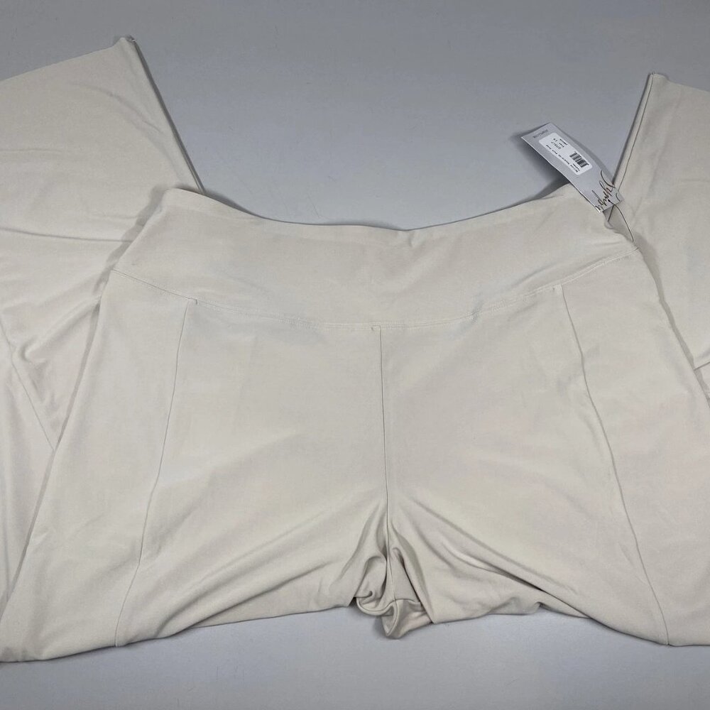 Sympli Women’s Cropped Pants Beige Size 14 Splice Double-Up Cashew Crop